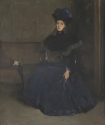 Woman in a Blue Dress
